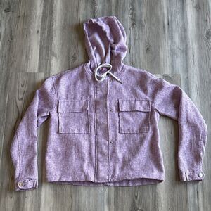 Avec Les Filles Anthropologie Pink Military Zip Up/button Up Jacket Size XS